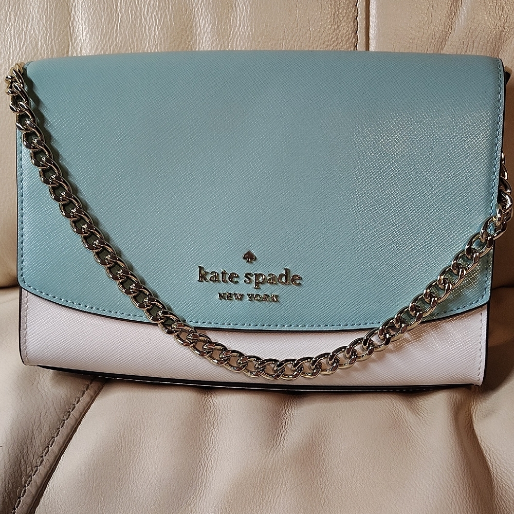 Kate Spade Teal and White Crossbody Bag